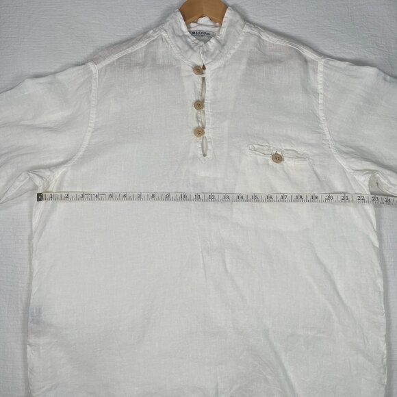 B.Loose Linen Blouse Long Sleeve Coastal Minimalist European Vacation Lagenlook - Picture 15 of 16